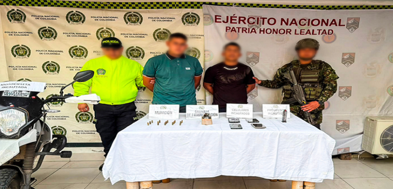 Ejército Nacional captura a dos presuntos integrantes de la Subestructura Iván Díaz en el Huila